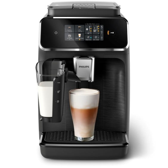Philips 2300 Fully Automatic Espresso Machine with LatteGo Milk Frother, Black