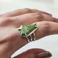 thumbnail image 2 of Green Copper Turquoise Ring, Natural Turquoise Ring, December Birthstone, Womens Ring, Coffin Ring, 925 Sterling Silver, Christmas, Handmade, Statement Jewelry, Coffin Shape Gemstone Ring, 2 of 6