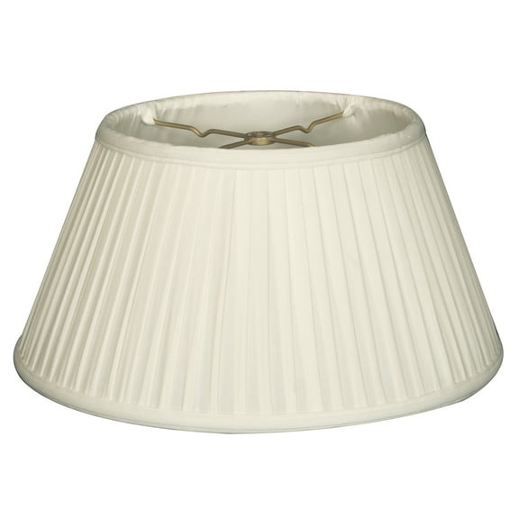 Royal Designs 6-Way Side Pleat Basic Lamp Shade, White Fabric