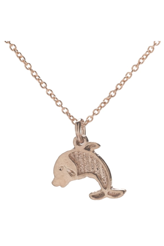 Sterling Silver Rose Tone Lucky Fish Charm