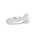 thumbnail image 3 of 2.00Ct Cushion Cut Lab-Grown Diamond Solitaire Engagement Ring, Hidden Halo, 18K White Gold, US 12, 3 of 7