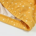 thumbnail image 4 of shoper Girls Bathing Suits Toddler Romper Swimsuit Durability Long Sleeve with Caps Breathable Girls' Cute Swimwear Yellow 130, 4 of 9