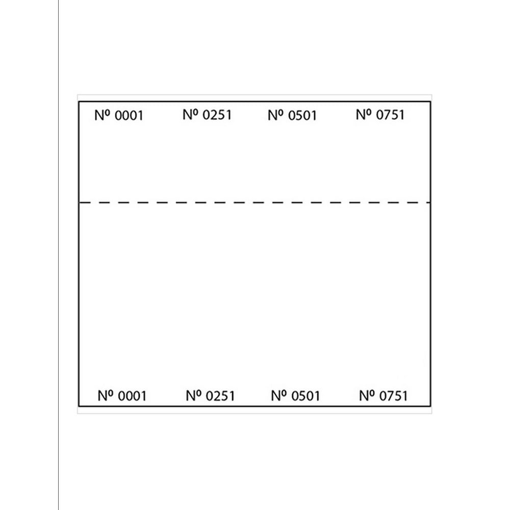 Print-Ready Numbered Ticket Sheets, 8-1/2" x 13", 8 Tickets Per Sheet ...