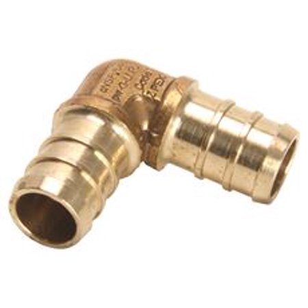 Id Pex Tube - Elbow,90 deg.,Low Lead Brass,3/4