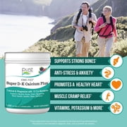 Ionic Fizz Super D-K Calcium Plus - Supplement with Magnesium, Zinc, Potassium, and 12 Other Nutrients -Natural Sleep Aid, Anti Stress Powder, Strong Bones by Pure Essence - Mixed Berry - 14.82 oz