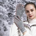 thumbnail image 4 of TISHITA Women Winter Gloves Thermal Forefinger Clamshell Touch Screen Texting Gloves for Gray, 4 of 8