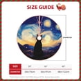 thumbnail image 2 of Salouo Cat Under Starry Skies Christmas Tree Skirt 30" Farmhouse Christmas Decorations Snowman Xmas Tree Skirt Tree Mat for Holiday Party Decor, 2 of 8
