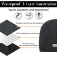 thumbnail image 5 of ACCEHUT 3M Thinsulate Waterproof Beanie Hat - Winter Knit Cap, Grey, 1-Pack (Adult), 5 of 5