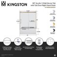 thumbnail image 5 of Kingston Brass KVTAM6032R22D8 60-Inch Acrylic Rectangular 3-Wall Anti-Skid Alcove Tub Combo with Tub Door (Right Hand Drain) in White/Brushed Nickel, 5 of 9