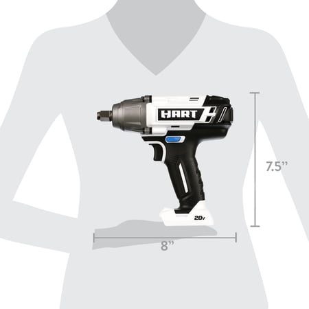 HART 20-VOLT 1/2-INCH BATTERY-POWERED IMPACT WRENCH (BATTERY NOT INCLUDED)