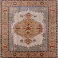 thumbnail image 1 of Ahgly Company Indoor Square Mid-Century Modern Chestnut Red Oriental Area Rugs, 5' Square, 1 of 6