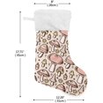 thumbnail image 2 of Coolnut Mushroom Christmas Stocking, Personalized Large Candy Stocking, Xmas Stockings Decoration Hanging Gift for Family Holiday Party Ornaments Decor Fireplace, 2 of 7