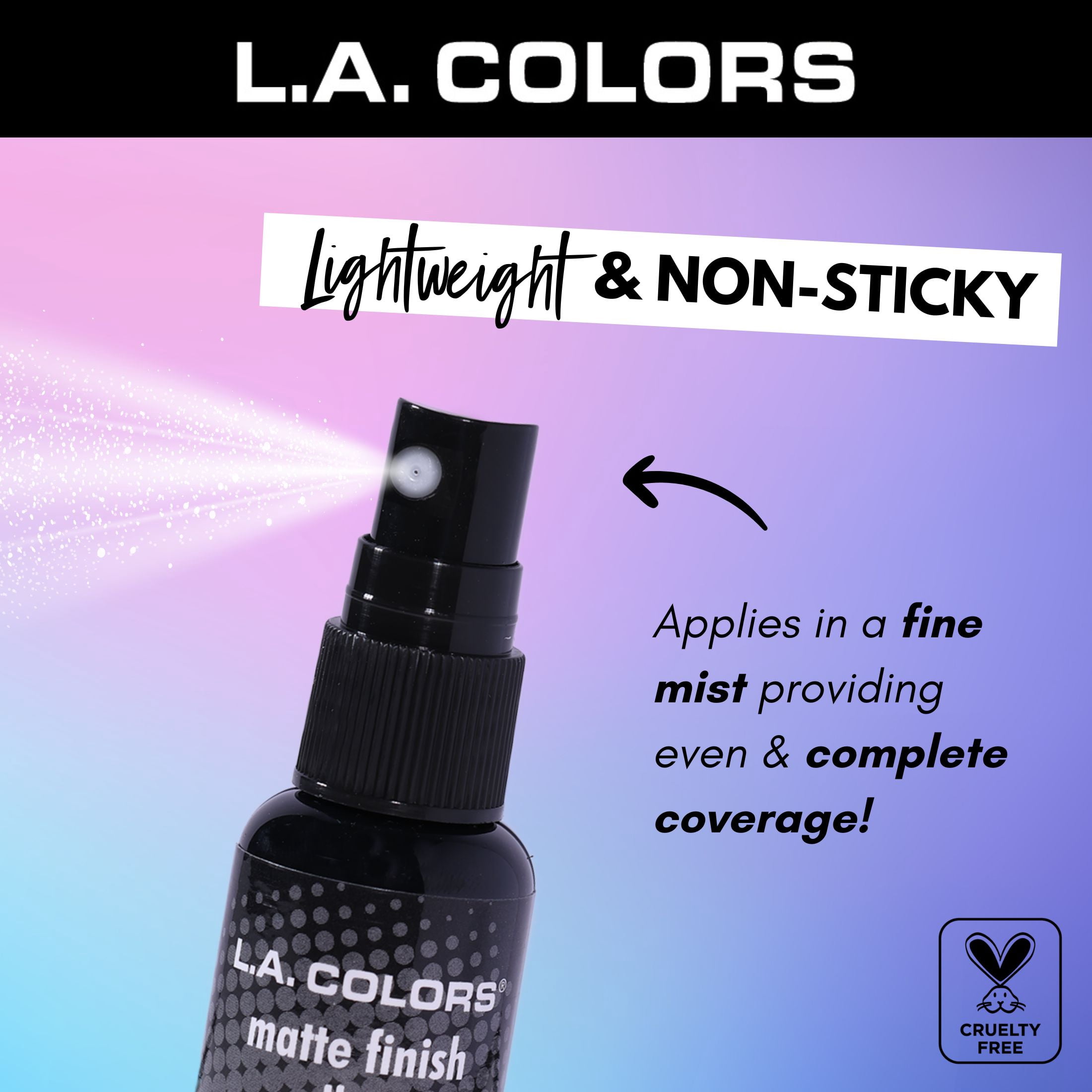 (2 pack) L.A. COLORS Lightweight & Non-sticky Mattifying Setting Spray, 1 fl oz