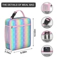thumbnail image 3 of Watercolor Insulated Lunch Bag Box Women Reusable Lunch Tote Bag Fit Most Bento Boxes Lunchbox School Camping, 3 of 6