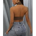 thumbnail image 4 of TxlixcChaleco de verano femenino, cuello de tirante cruzado de color sólido sin espalda, para niñas, 4 colores Txlixc  moda, 4 of 8