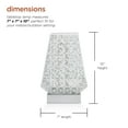 thumbnail image 4 of Alpine Corporation 7" x 10" Modern Metal Tabletop Lamp with LED Lights, White, 4 of 12