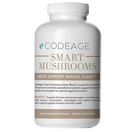 Cordyceps Mushroom - Smart Mushrooms - 180 Count - Organic Lions Mane, Cordyceps, Reishi – Immune System Booster & Nootropic Brain Supplement - Wellness Formula for Natural Energy, Stress Relief, Memory & Liver Support