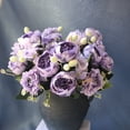 thumbnail image 4 of Artificial Hydrangea, Peony and Berry Floral Combination, Five Stem Faux Flower Arrangement for Wedding and Home Decor, Elegant Table Centerpiece, Sophisticated Gift Idea, 4 of 9