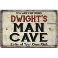 thumbnail image 1 of DWIGHT'S Man Cave Sign Rustic Garage Decor Gift 8x12 Metal 108120035260, 1 of 1