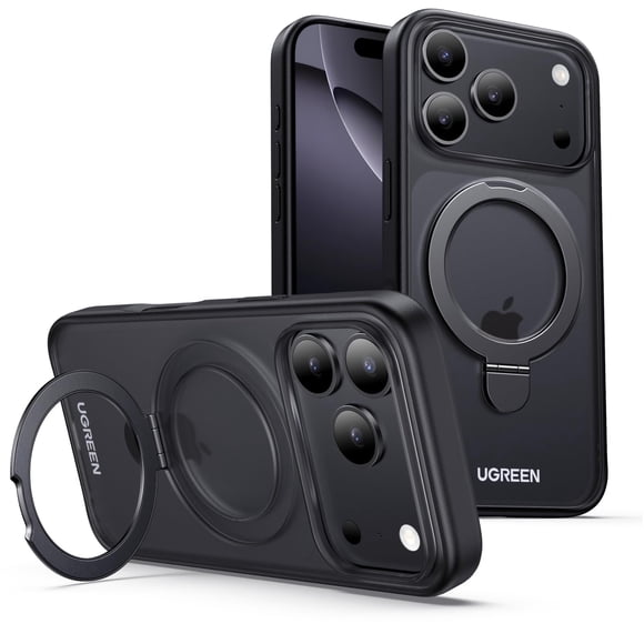 UGREEN Funda MagSafe para iPhone 17 Pro con Soporte Anillo Plegable, Case Ring Magnético con Protección Anti-Caídas y de Lente, Carcasa Soporte Slim Antigolpes 6.3 Pul