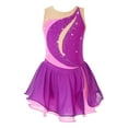 thumbnail image 1 of Miaeowve Robe de Patinage Artistique pour Filles Sans Manches avec Strass, Vêtements de Danse Ballet Performance Violet 10, 1 of 7