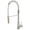 Brushed Nickel, variant on Olympia Faucets K-5090-MB I2v 1.5 GPM Single Hole Pre-Rinse Kitchen Faucet - Black