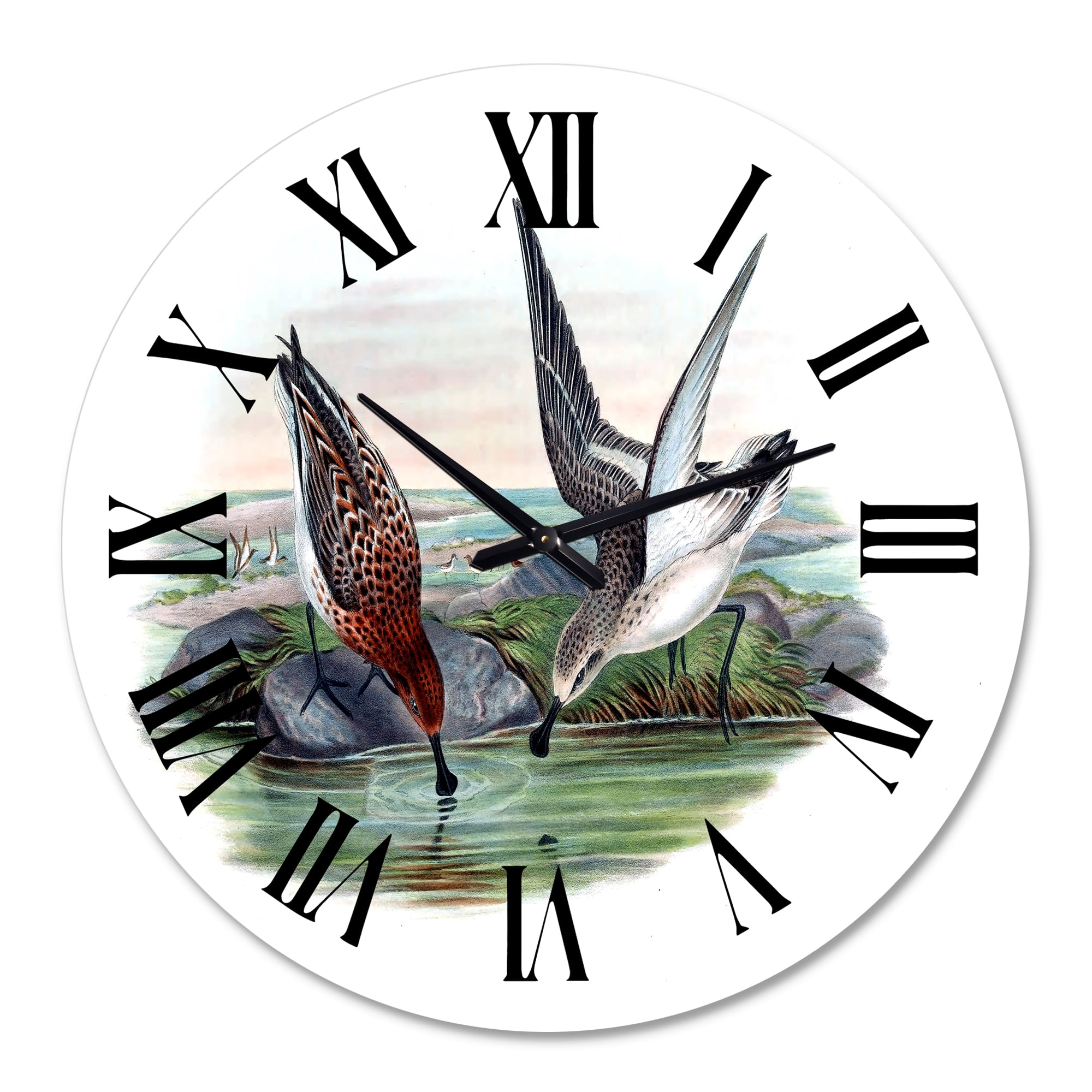 Designart 1 in Quartz Farmhouse Wall Clock