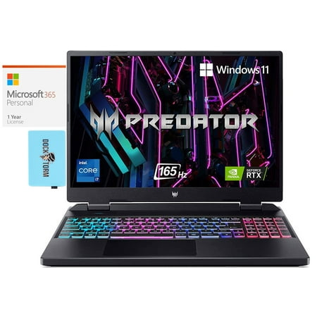 Acer Predator Helios Neo Gaming/Entertainment Laptop (Intel i7-13700HX 16-Core, 16.0in 165 Hz Wide QXGA (2560x1600), Win 11 Pro) with Microsoft 365 Personal , Dockztorm Hub
