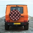 thumbnail image 6 of Easygdp New Year Flamingo Wheel Cover,Spare Tire Cover,4-17in Spare Tire Cover Universal Fit for Trailer, Car, Truck, SUV, Jeep-15 inch, 6 of 6