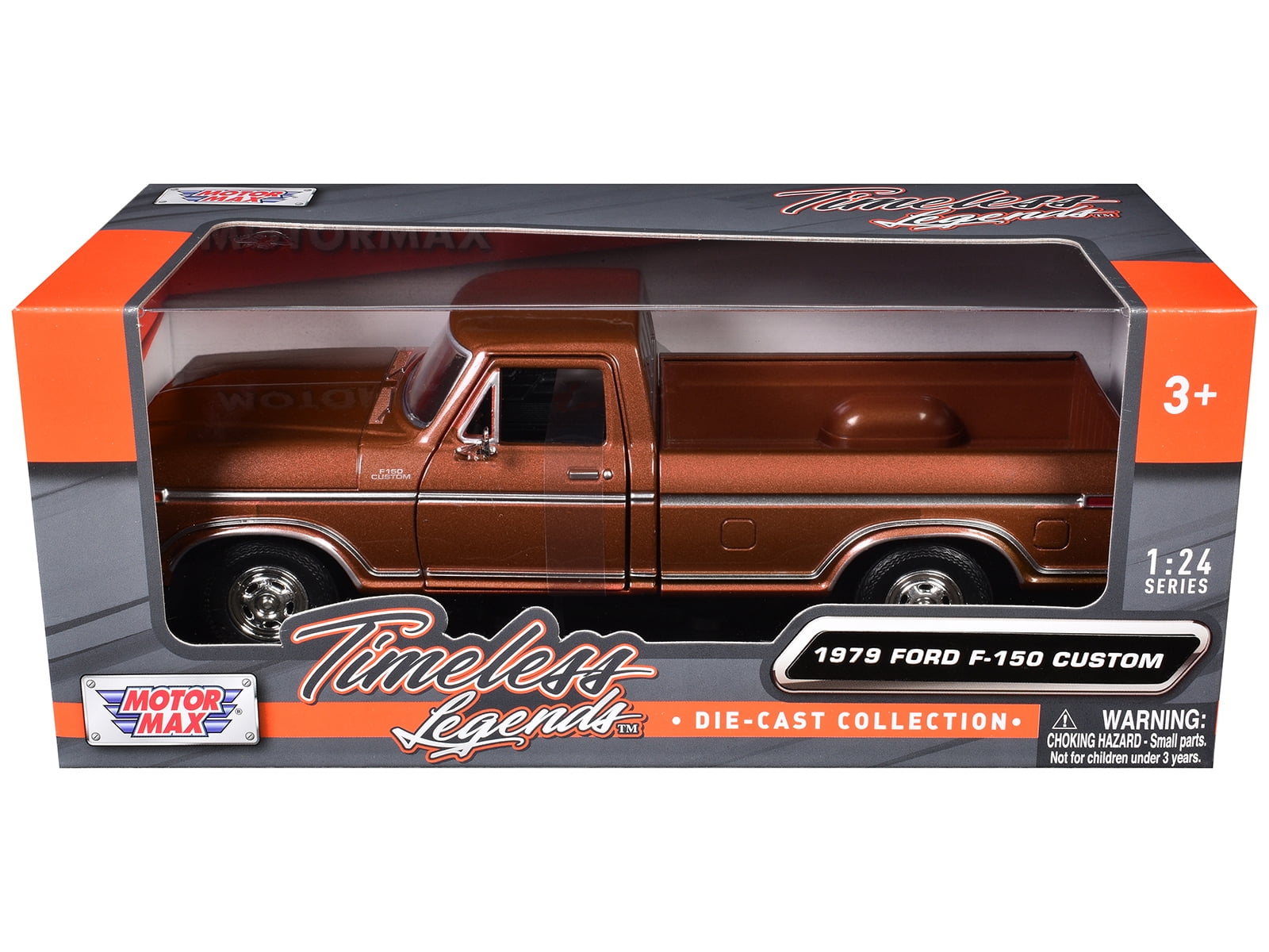 Motormax 1979 Ford F-150 Brown Pickup Truck 1/24 Diecast