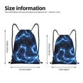 thumbnail image 2 of Sikiie Blue Lightning Drawstring Backpack Drawstring Bags, Draw String Back Bag for Sports, Gym, Travel, Swimming, Beach-Small, 2 of 6