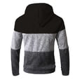 thumbnail image 3 of Haut à Capuche Patchwork Automne Hiver à Manches Longues pour Hommes Noir L, 3 of 3