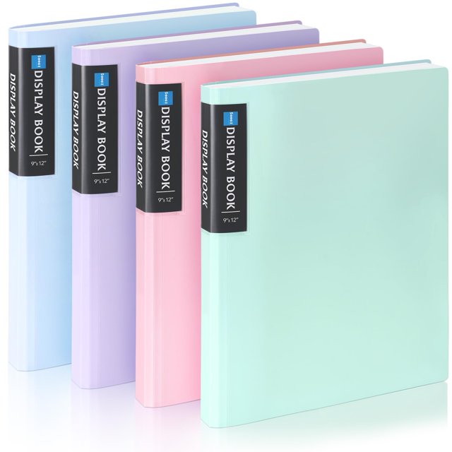Art Portfolio Sooez, 9 x 12, 40 bolsillos, con protectores de sábanas transparentes