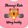 thumbnail image 4 of Inktastic Weightlifting Mommys Little Lifting Buddy Boys or Girls Baby Bib, 4 of 4