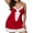 Red, variant on XMMSWDLA Plus Size Lingerie for Women L-5XL Lace Satin Nightdress Womens Lingerie V Neck Nightwear Satin Sleepwear Lace Chemise Mini Teddy Satin Nightgown Nightdresses Slip Lingerie