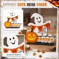 thumbnail image 7 of Decor Figurine Smiling Ghost Pumpkin Wooden Halloween Tabletop Sign 1 Piece for Indoor Mantel Shelf Home Party Display, 7 of 7