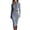 Gray, variant on Women's Slim Fit Waist Belt Midi Dress, Knee Length Bodycon Dress for Office, Formal Events, Stretchy Fabric with Adjustable Belt, Elegant Style,Black S