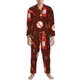 thumbnail image 3 of Disketp Fire Extinguisher Mens Pajama Set, Soft Warm Long Sleeve Sleepwear, Cozy Button-Down Pjs for Men-X-Large, 3 of 7