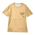thumbnail image 4 of Gelikeya Nursing Shirts Maternity Tank Tops for Breastfeeding with Hidden Zipper Mama Graphic Tee Shirt Short Sleeve Summer Clothes Light Yellow, Size S, 4 of 4