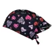 thumbnail image 1 of Gorro Médico Quirúrgico Dama Negro Corazones Rosas, 1 of 4