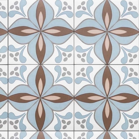 The Tile Life Petals 8.7" x 8.7" Beige Matte Porcelain Tile Sample, 1 Piece