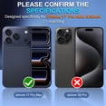 thumbnail image 3 of for iPhone 17 Pro Max Camera Lens Protector, [All-in-one Frosted] [Strong-Adhesion] Metal Frame Tempered Glass Camera Lens Cover-Dark Blue, 3 of 8