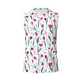 thumbnail image 6 of Lsque Tulips Flowers Print Men's Cotton Blend Sleeveless Muscle Shirts (S-3XL)- Moisture Wicking, Odor Protection, UPF 30+,Large, 6 of 8