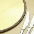 thumbnail image 4 of BalsaCircle 2 Gold 13" Acrylic Round Mirror Glass Charger Plates Rhinestone Trim, 4 of 6