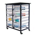 thumbnail image 4 of Luxor Furniture Mobile Bin Storage Unit - Double Row with Large Clear Bins, 4 of 6
