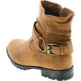 thumbnail image 3 of DBDK Lucy-13 Women's Distressed Side Zipper Lug Sole Flat Heel Ankle Booties, Camel, 6, 3 of 7