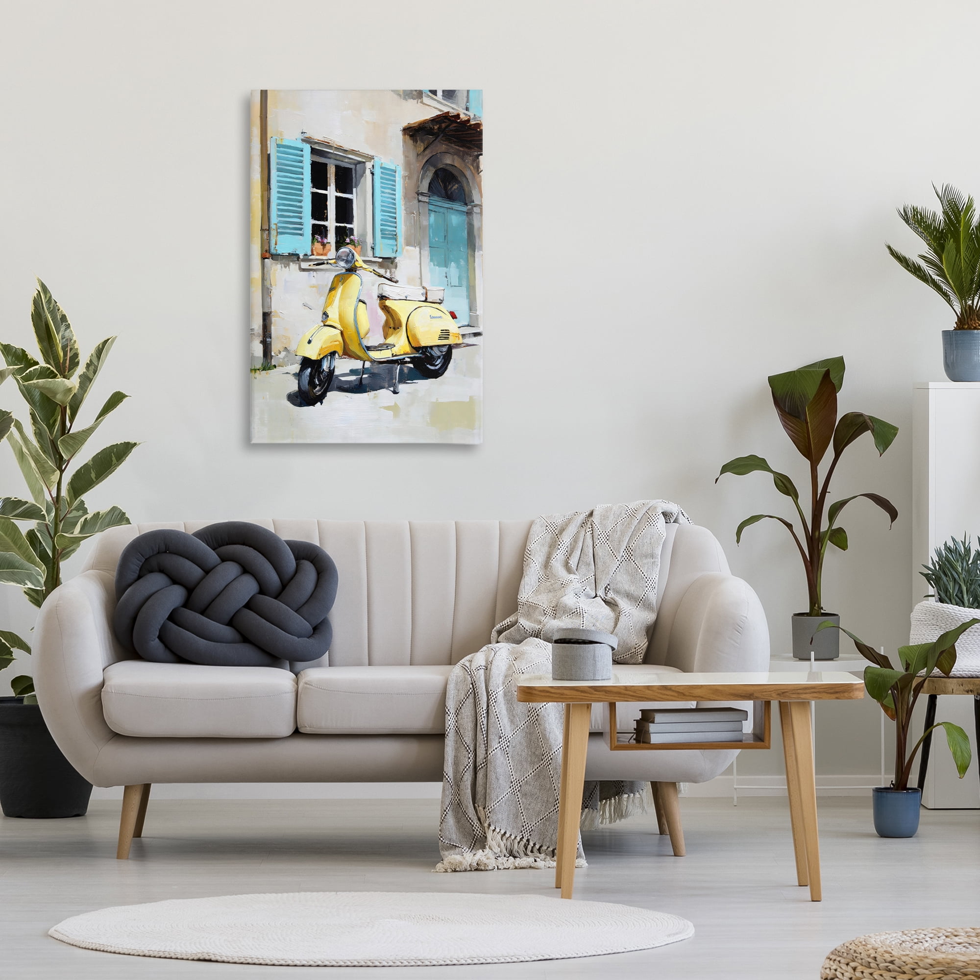 Stupell Industries Sunny Day Scooter Ride Canvas Wall Art, design by Petal Prints Design