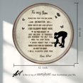 thumbnail image 2 of to My Son from Dad Round Metal Tin Sign,Birthday Gifts for Son,Kids Gifts for Graduation, Birthday - Inspirational Quote Sign for Home Bedroom Wall Art 12x12 Inches, 2 of 5