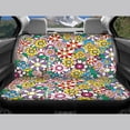 thumbnail image 6 of FOR U DESIGNS Colorful Daisy Pattern Car Seat Cover Wear-Resistan Car Seat Protectors Stretch Split Bench Compatible Car Interior Covers Universal Fit for Vehicles Trucks and SUVs, 6 of 7