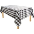 thumbnail image 2 of Checkered Tablecloth Rectangle - Stain Resistant, Waterproof and Washable Table Cloth Gingham for Outdoor Picnic, Holiday Dinner, 60 x 102 Inch, Coffee and White, 2 of 6
